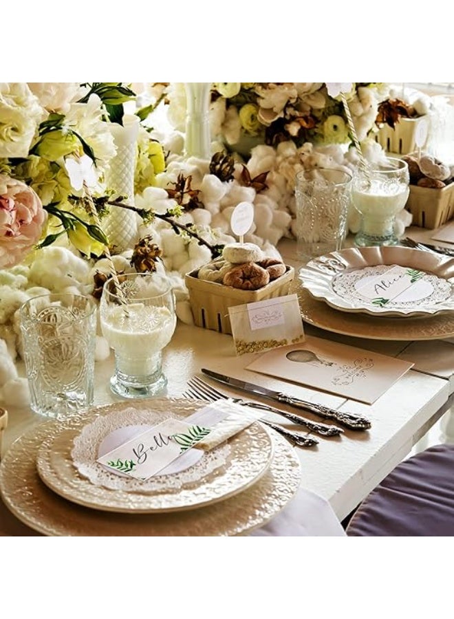 EMAAZZ LLC 120 Pcs Clear Acrylic Wedding Place Cards Rectangular Blank Name Plates Table Number Cards for Seating Chart Wedding Reception Banquet Party DIY Table Setting - Image 3